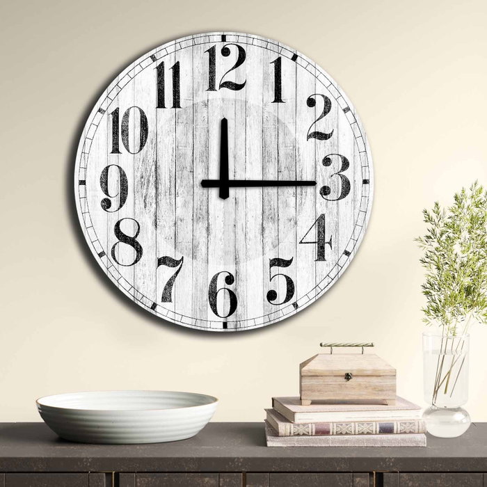 Wallity Reloj 5050MS-040 Decorativo MDF 50cm Elegante Moderno Movimiento Silencioso